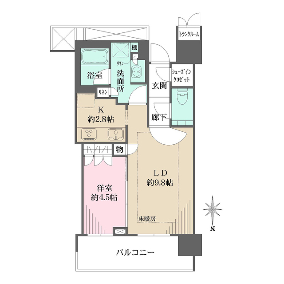 ザ・パークハウス晴海タワーズ　ティアロレジデンス　2921号室の間取り図