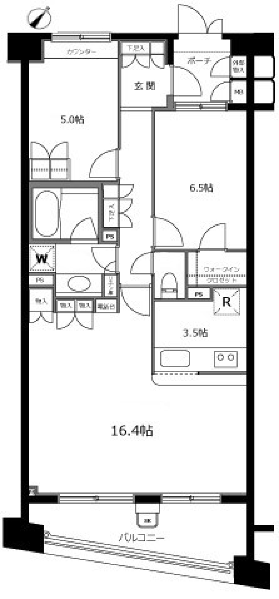 アルス中目黒ヴィルトレーテ　108号室［ペット可］の間取り図