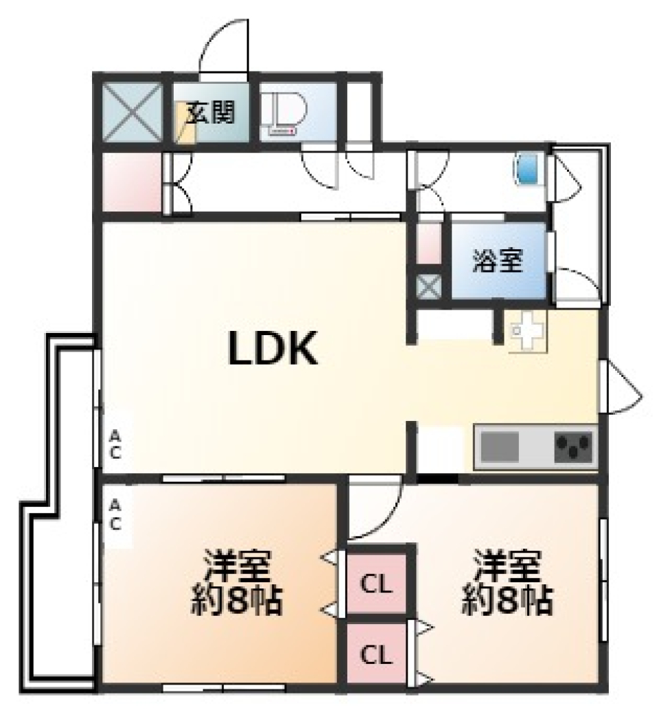 シャトレ都立大　101号室の間取り図