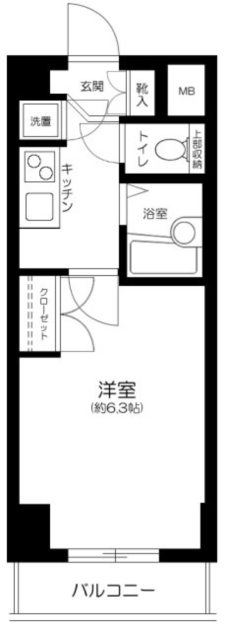 アクセントで青の間取り図