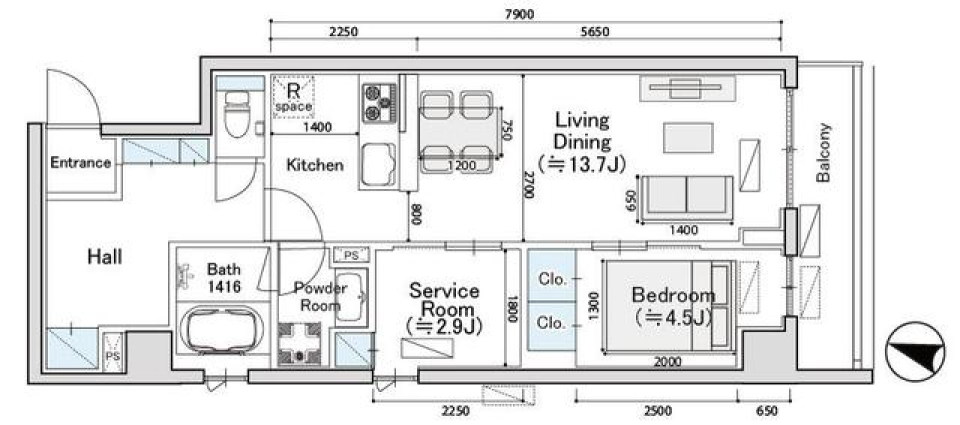 ディオスプラド　101号室［新築］の間取り図