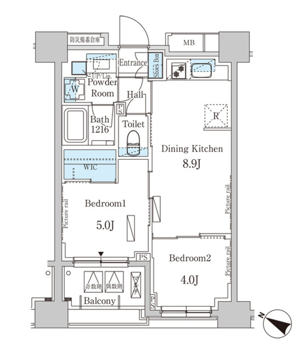 パークアクシス日本橋浜町レジデンス　［ペット可］の間取り図
