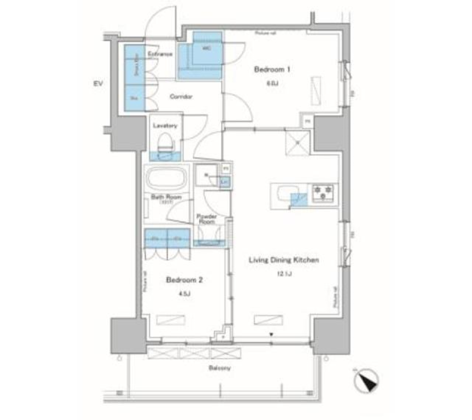ルフォンプログレ滝野川　507号室［ペット可］の間取り図