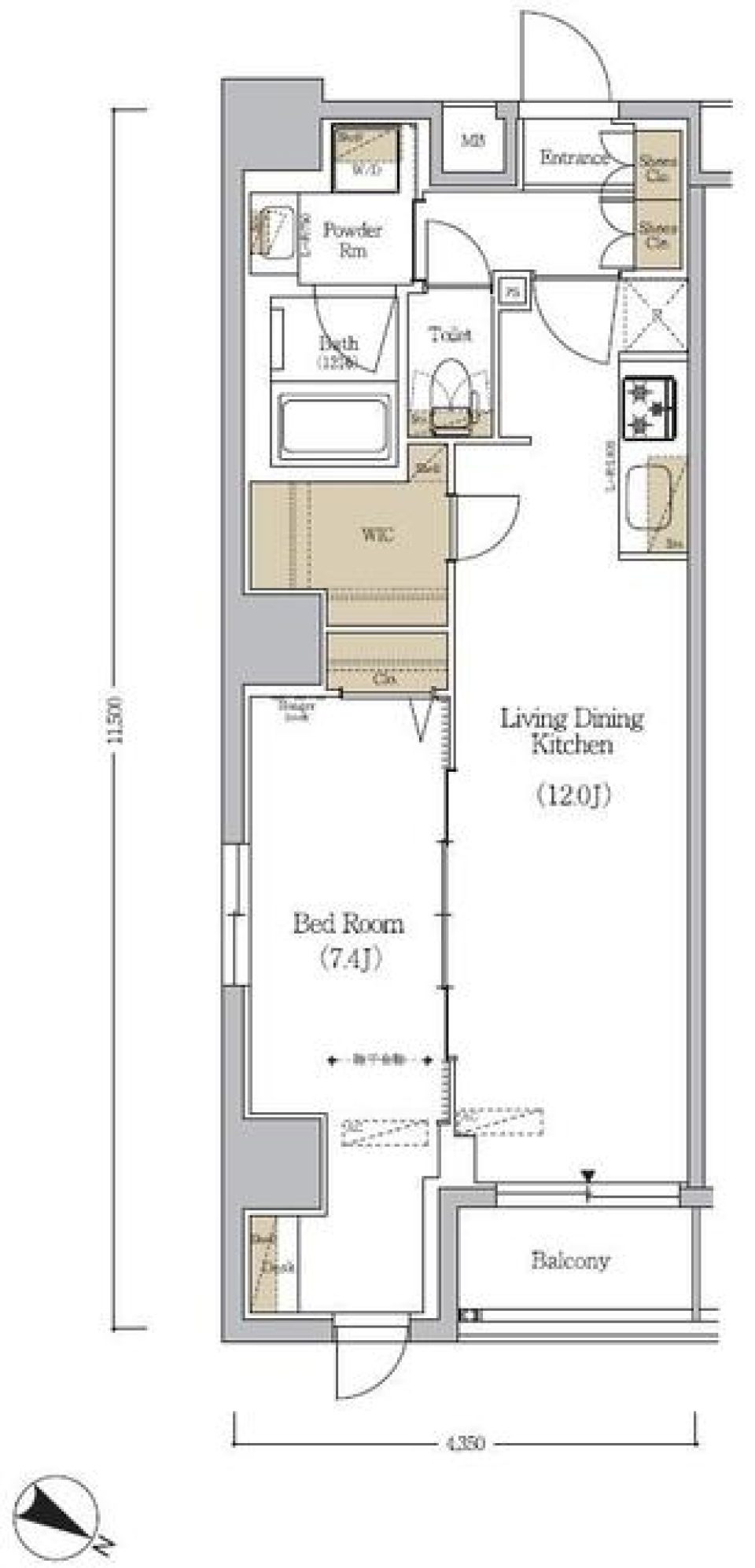アーバネックス日本橋人形町　902号室の間取り図