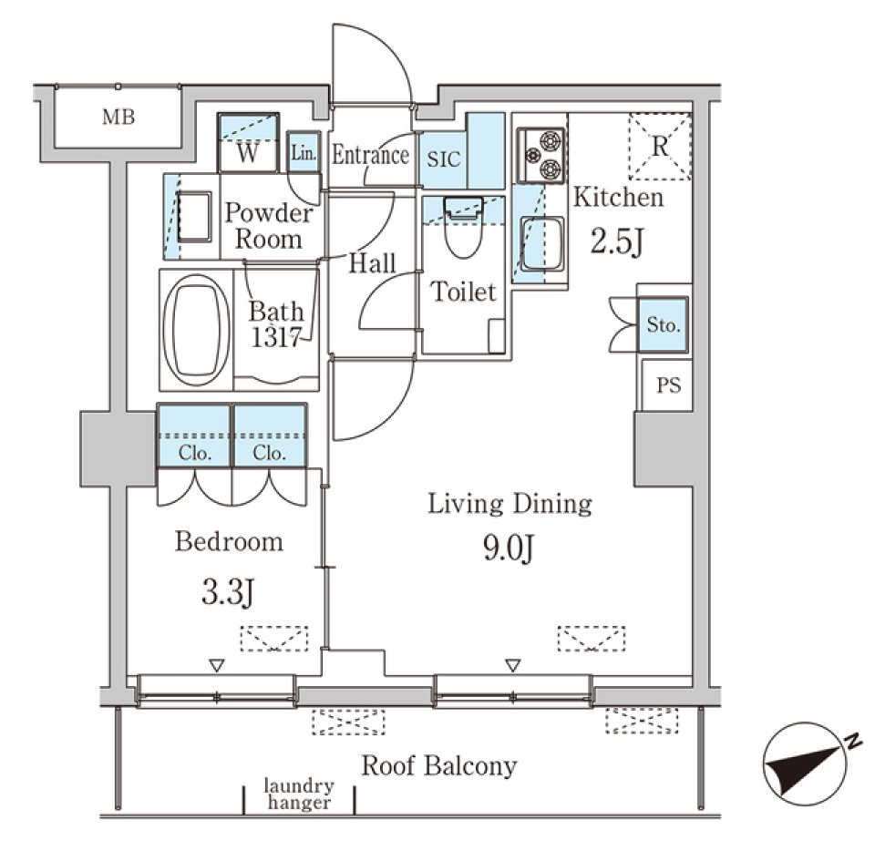 プリマリード南青山　205号室［ペット可］の間取り図