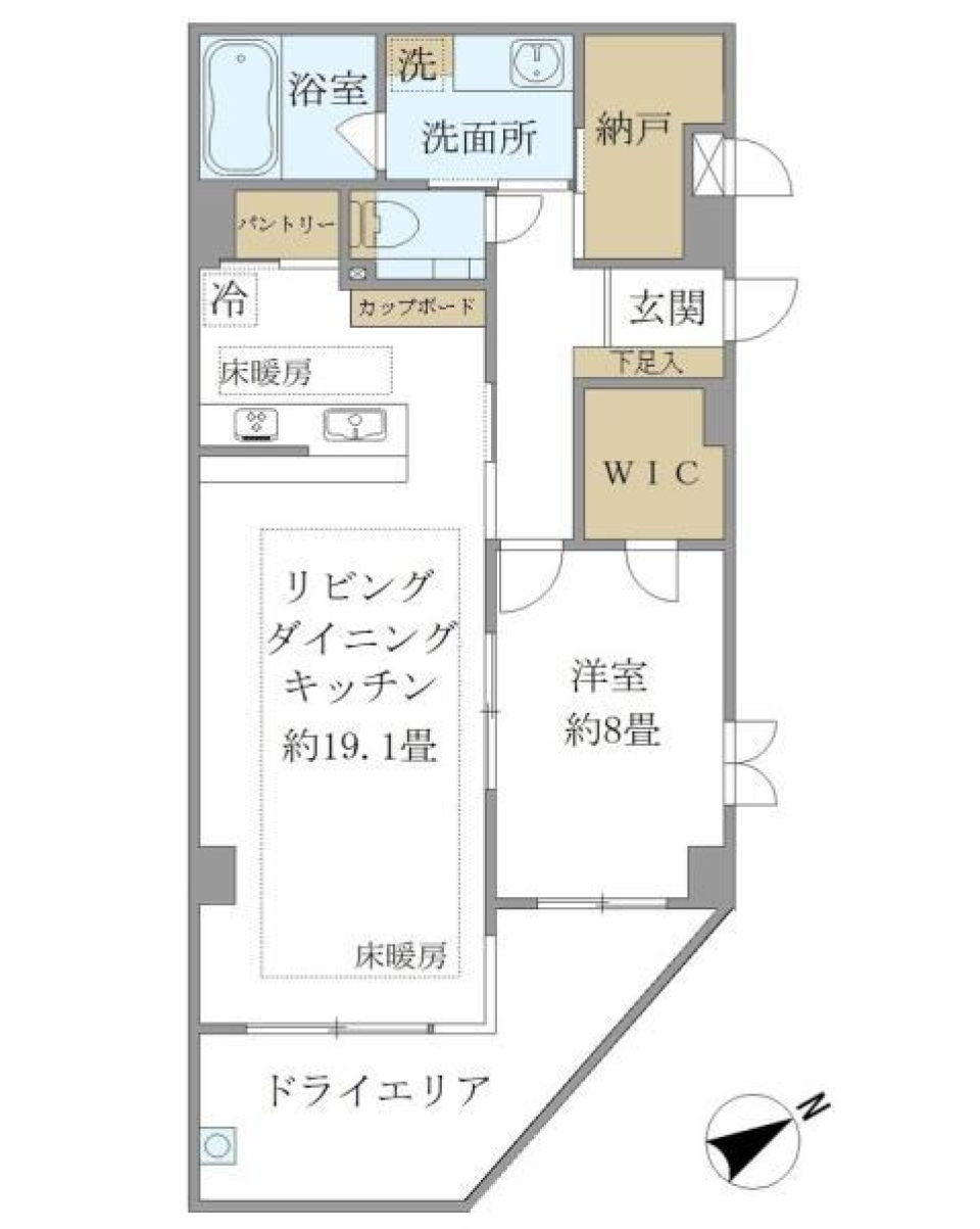 パークフロント大山　101号室の間取り図
