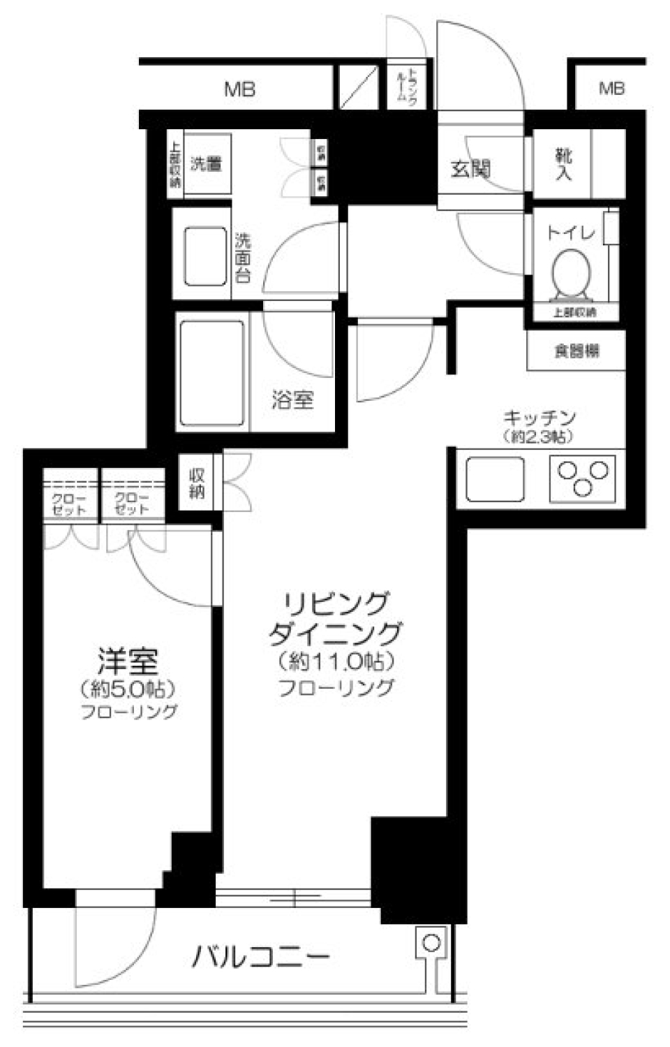 ＭＩＤ　ＴＯＷＥＲ　ＧＲＡＮＤ　720号室の間取り図