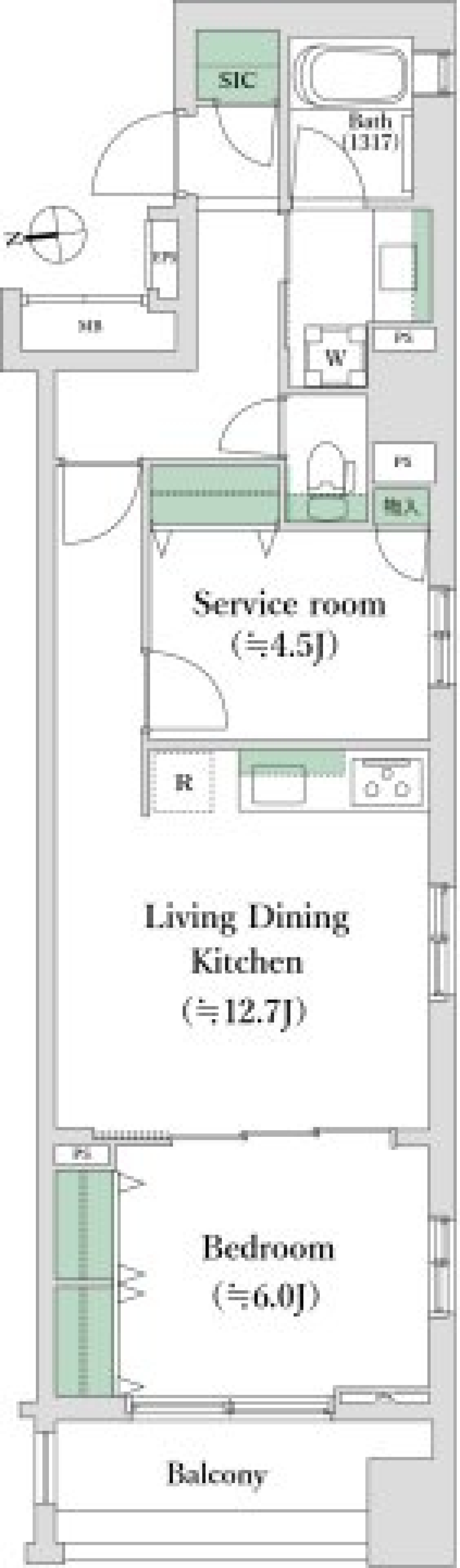 ダイナシティ浅草　3F［ペット可］の間取り図