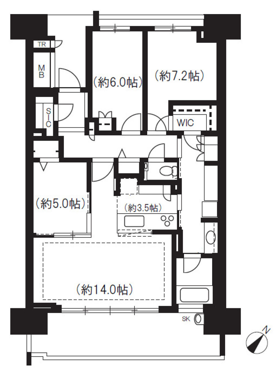 晴海フラッグシーヴィレッジD棟　0602号室の間取り図