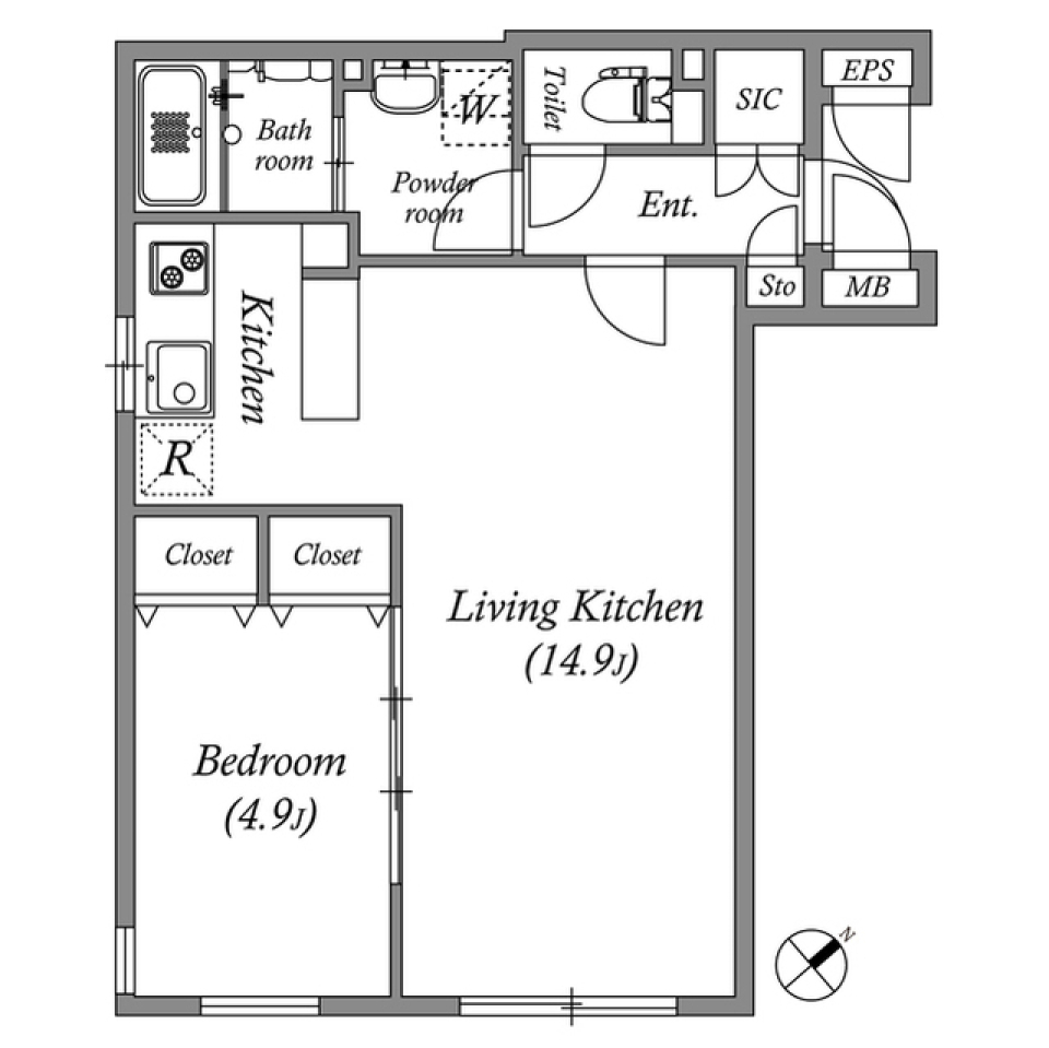 ＰＡＳＥＯ高田馬場Ⅲ　0302号室の間取り図
