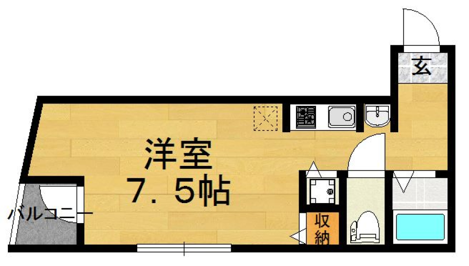 リバティ青戸　203号室の間取り図