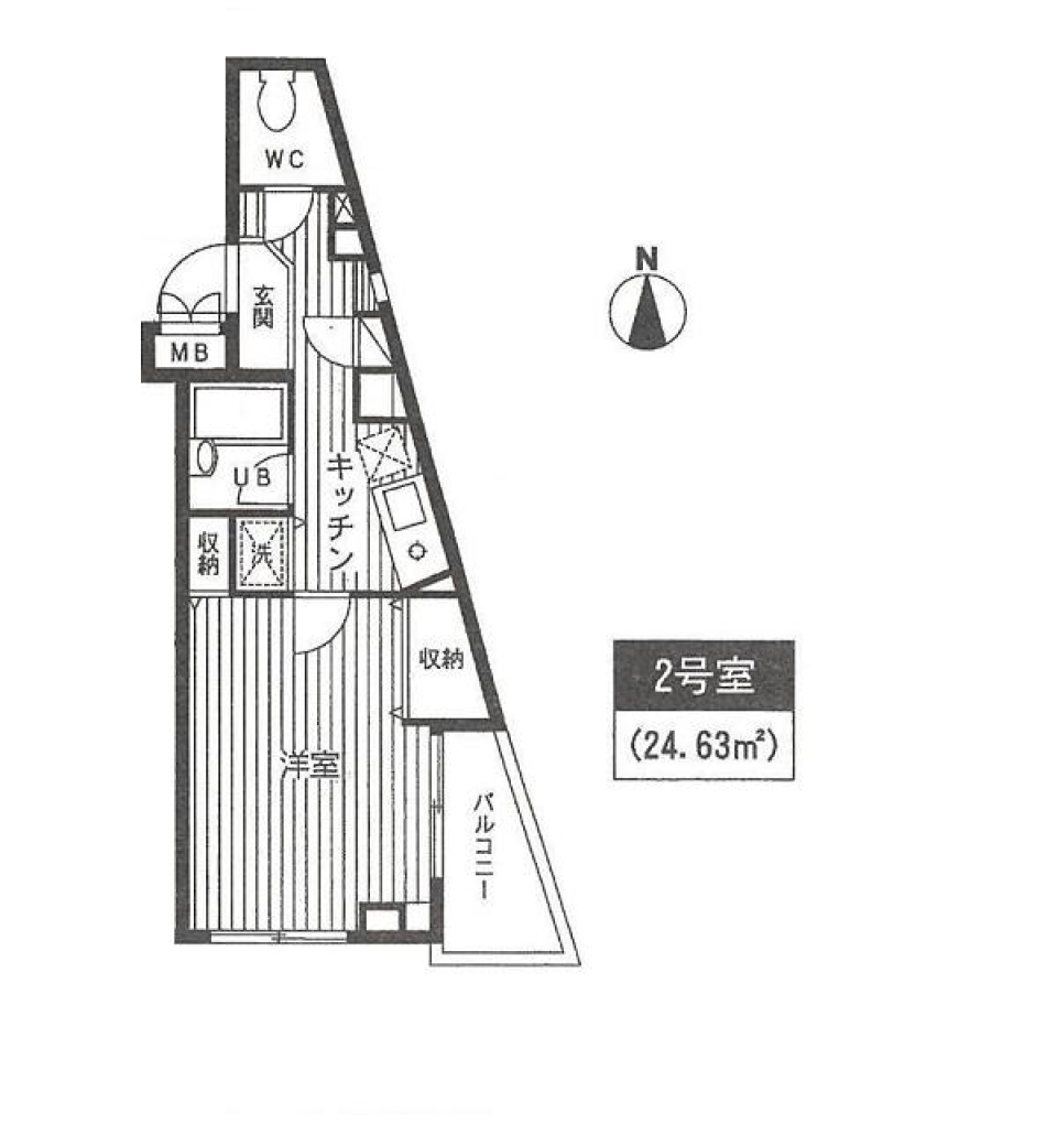ダブルキュービック　302号室の間取り図