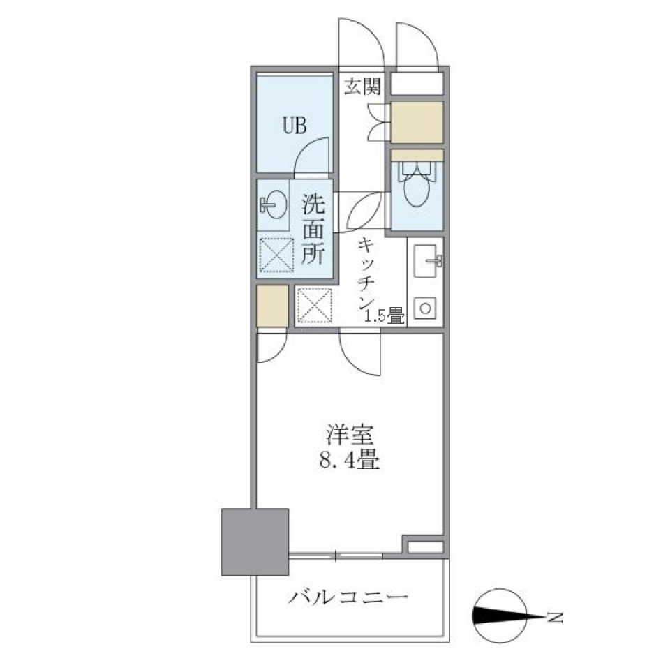 Ｂｒｉｌｌｉａ　Ｔｏｗｅｒ　品川シーサイド　311号室の間取り図