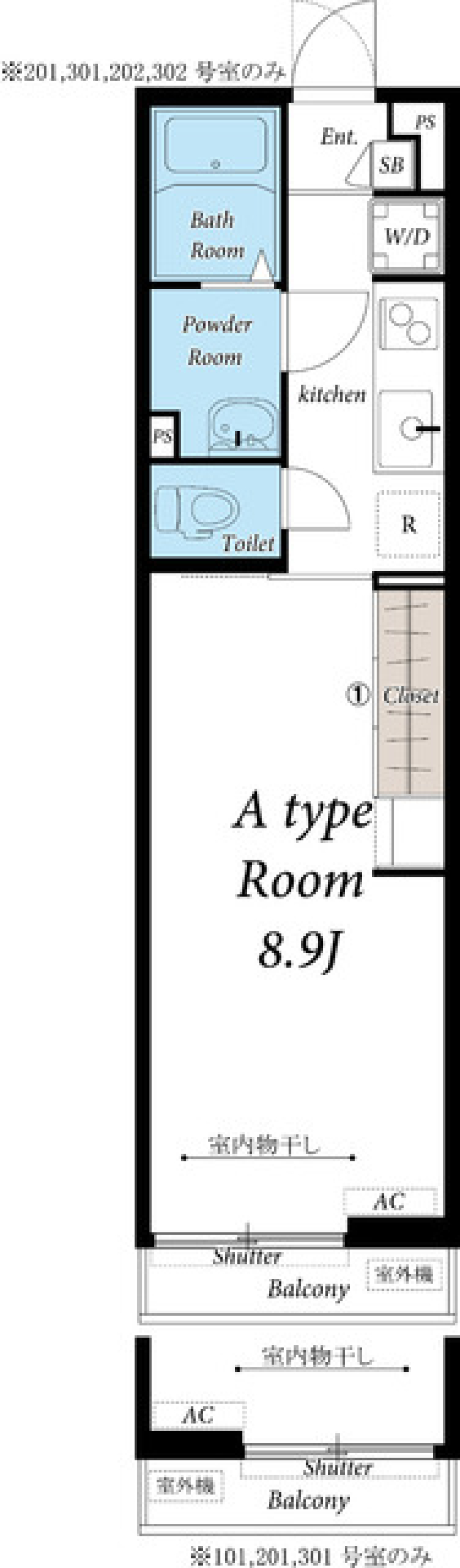 リブリ・ルミエール・世田谷　101号室の間取り図
