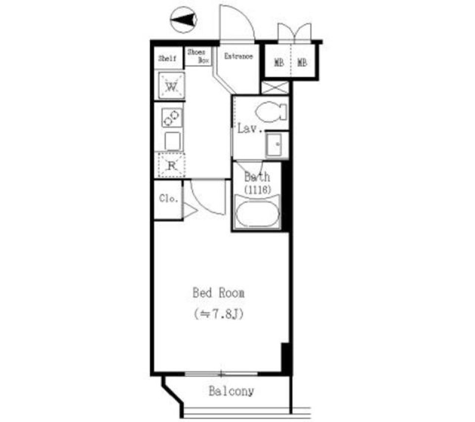 ＫＤＸレジデンス両国 103号室の間取り図