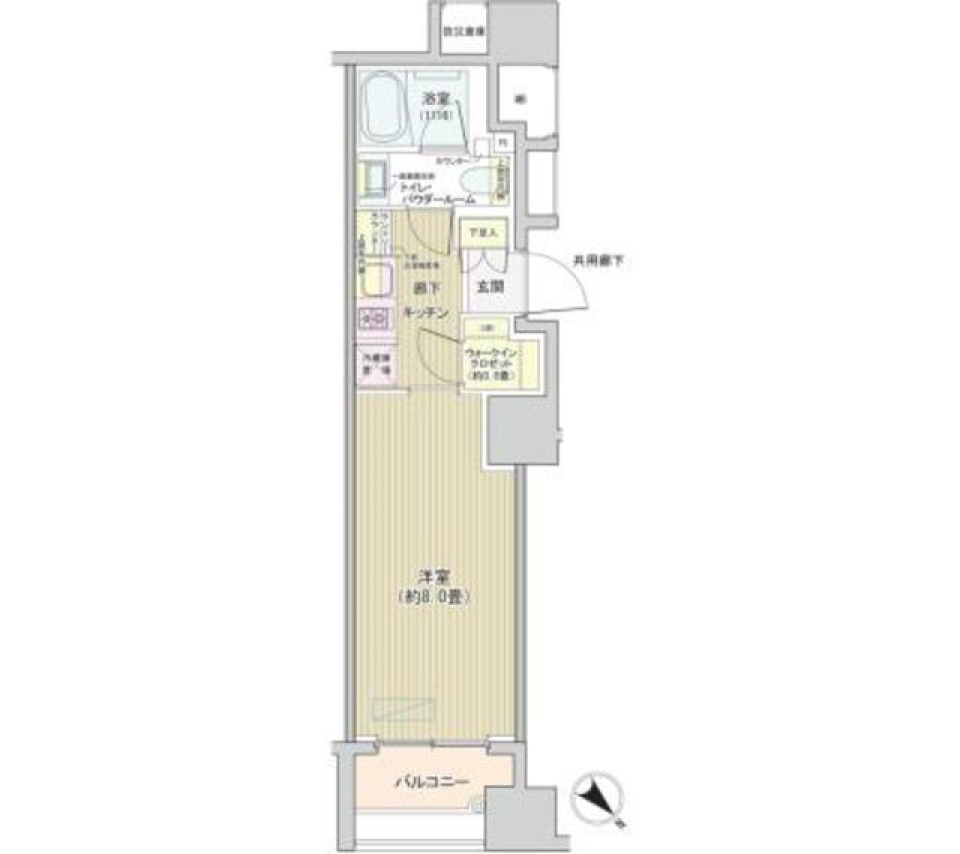 アネーロ銀座　703号室の間取り図
