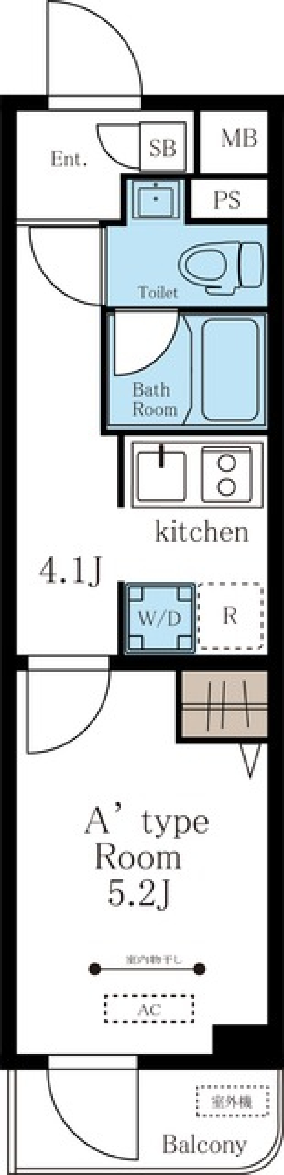 アイディ御殿山ヒルズファースト　301号室［新築］の間取り図