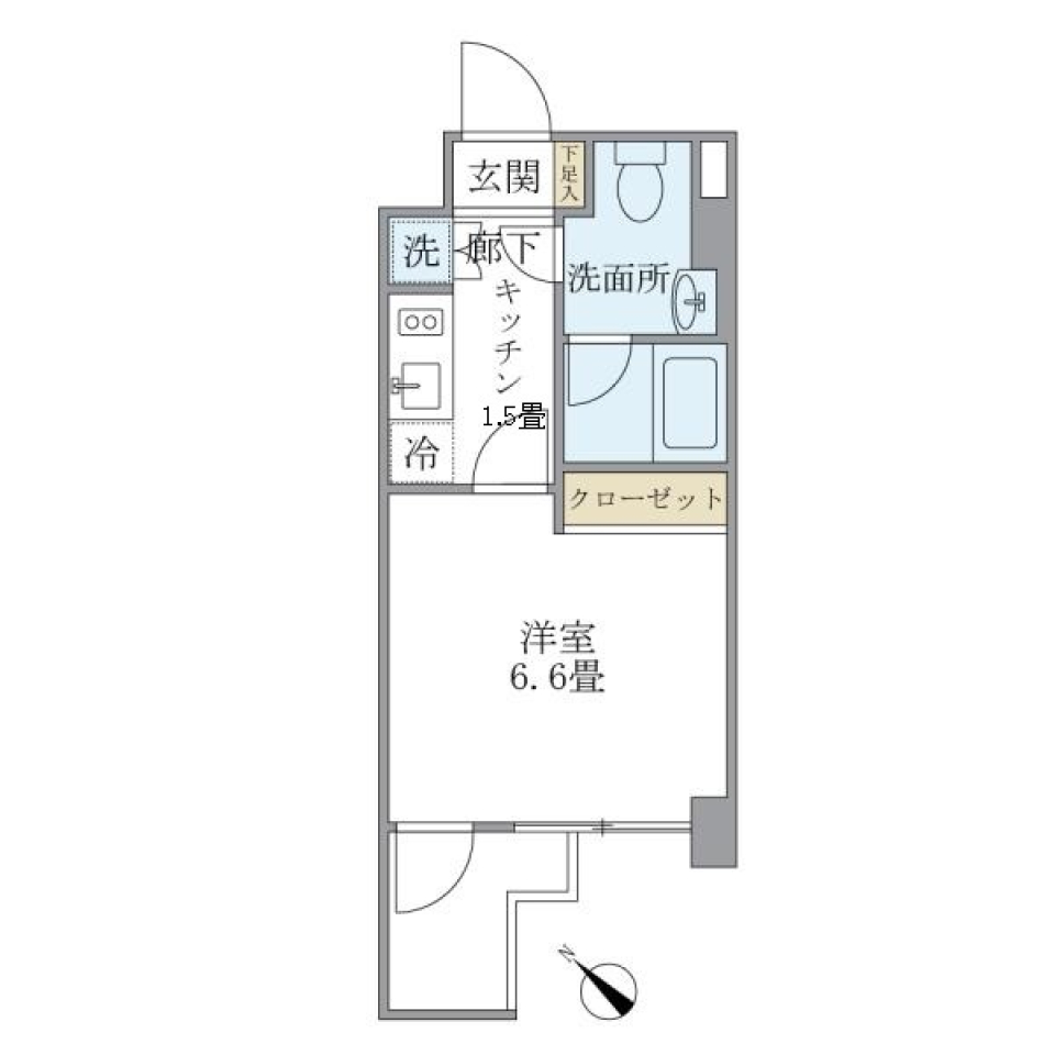 ＫＤＸレジデンス門前仲町　603号室の間取り図