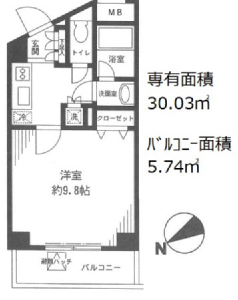 レ・ベント高円寺　211号室の間取り図