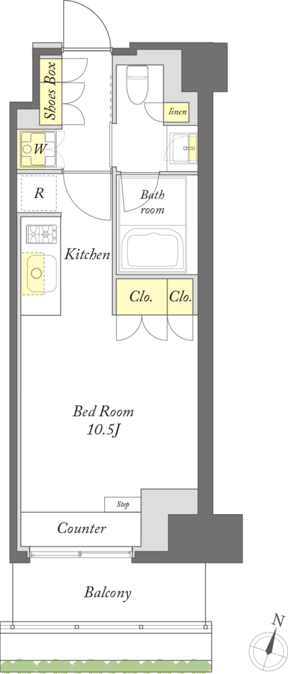 プライムメゾン森下WEST　807号室の間取り図