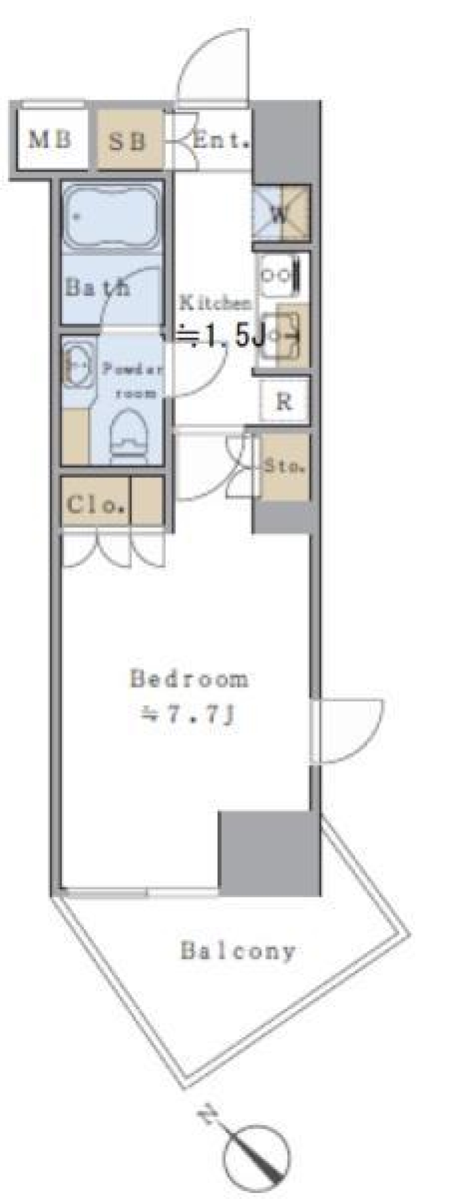 Ｂｒｉｌｌｉａ　ｉｓｔ　千駄ヶ谷　702号室［ペット可］の間取り図