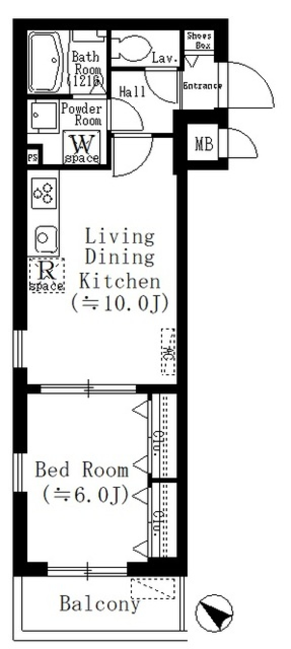 ルーチェ六義園　210号室の間取り図