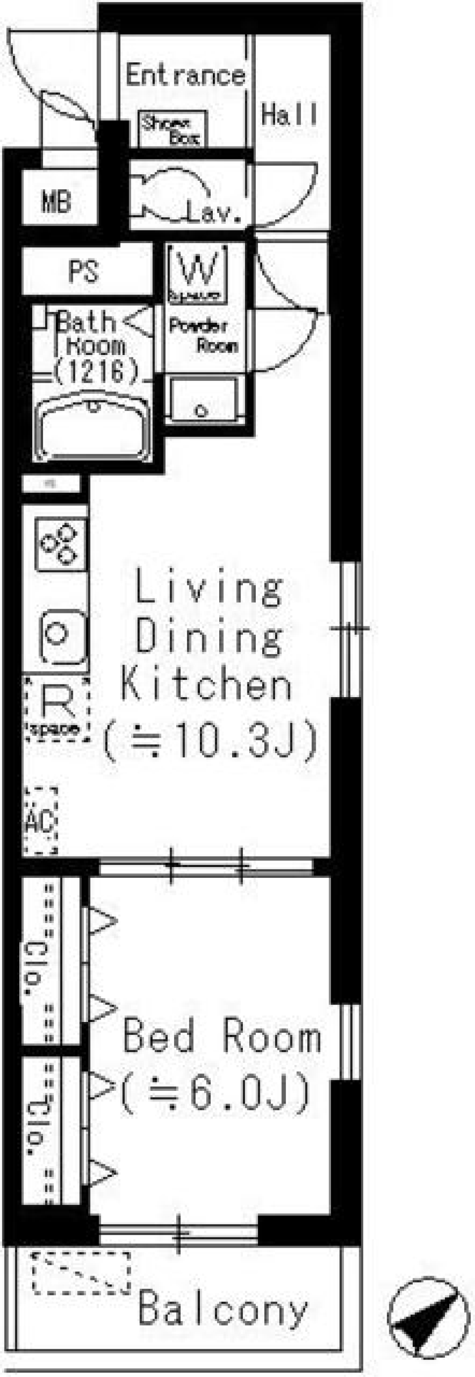 ルーチェ六義園　101号室の間取り図