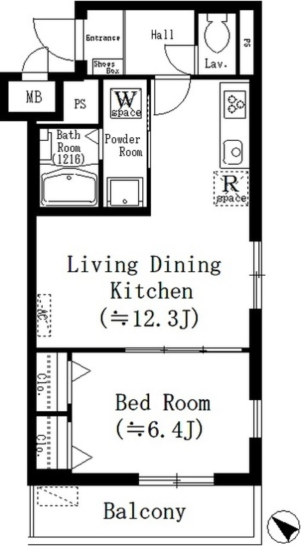 ルーチェ六義園　106号室の間取り図