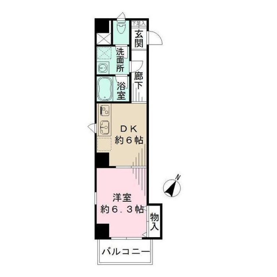 プラチナヒルズ　602号室の間取り図