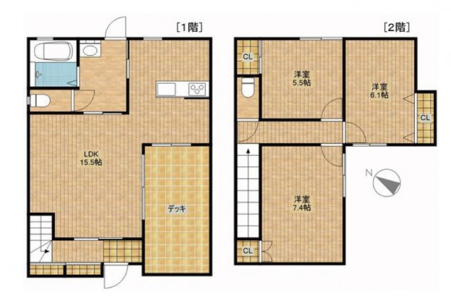 各部屋に収納のついた３LDK