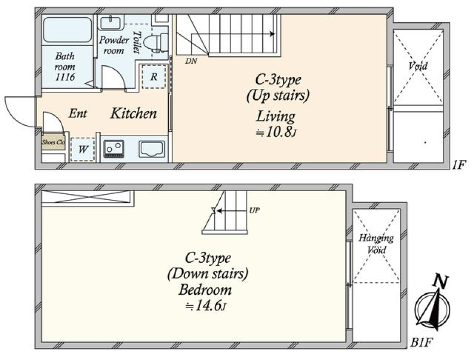 グランドレジデンス目黒　102号室の間取り図