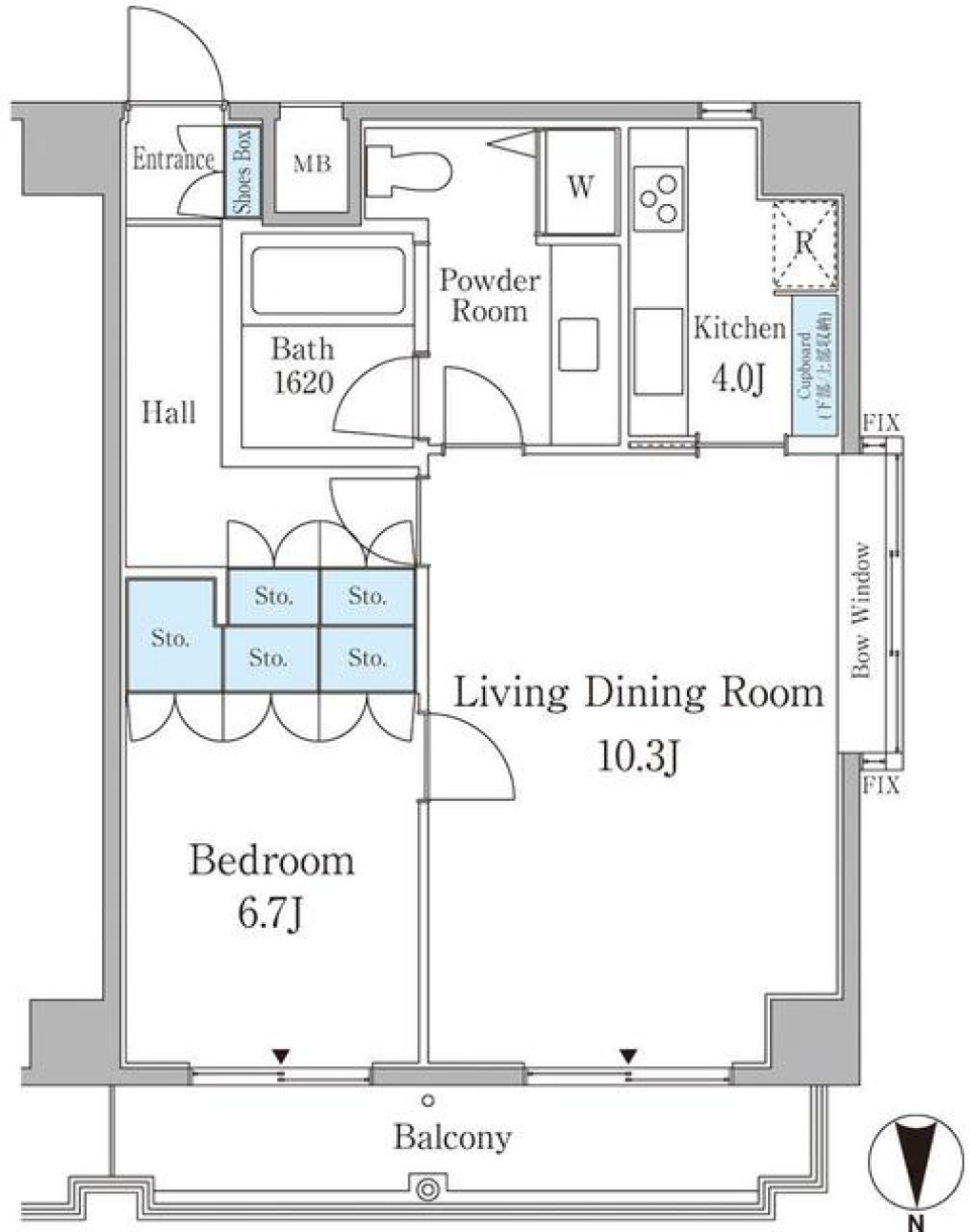 ベローチェ高輪403号室の間取り図