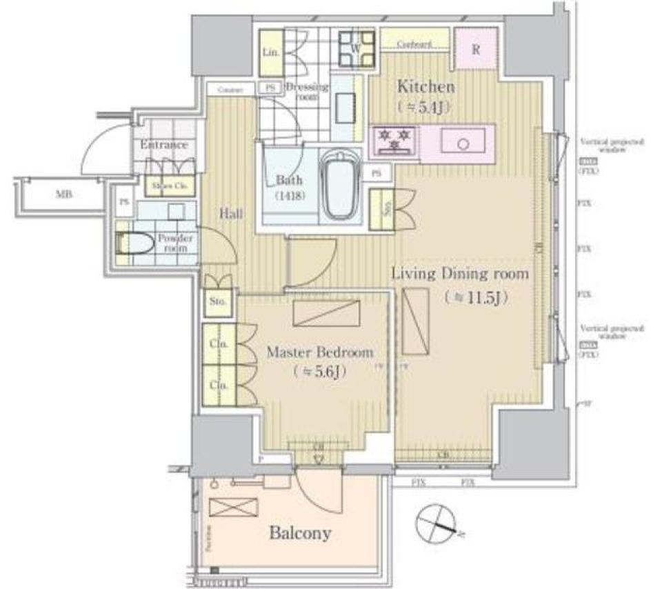 パークコート三番町ヒルトップレジデンス305号室の間取り図