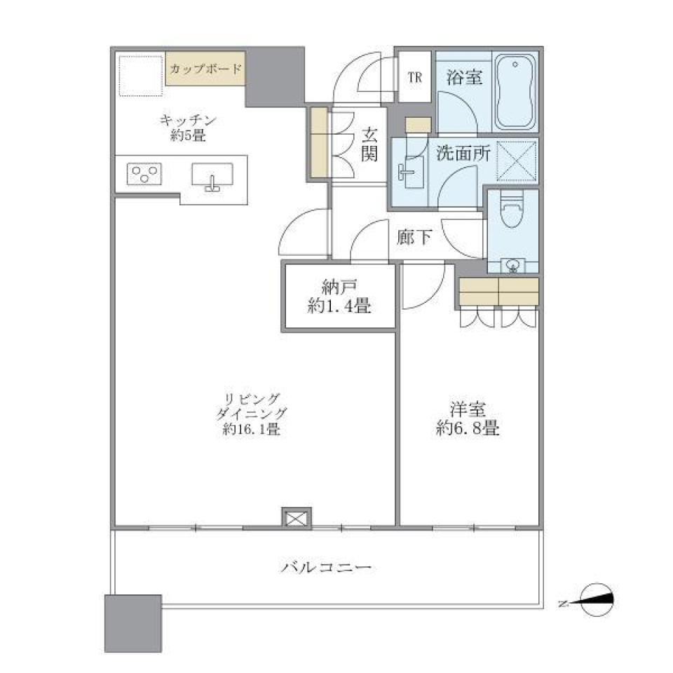 ＢｒｉｌｌｉａＴｏｗｅｒｓ目黒サウスレジデンス　3203号室の間取り図