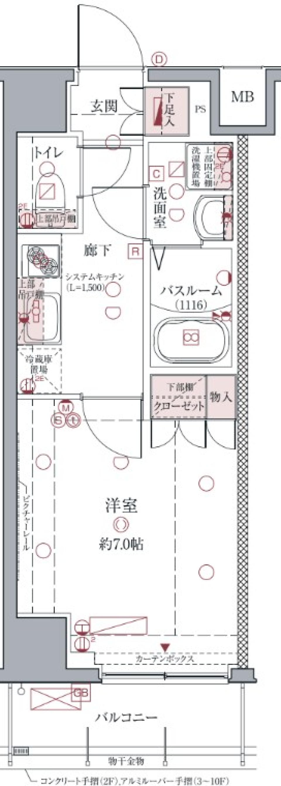 クレヴィスタ亀戸Ⅱ　404号室［ペット可］の間取り図