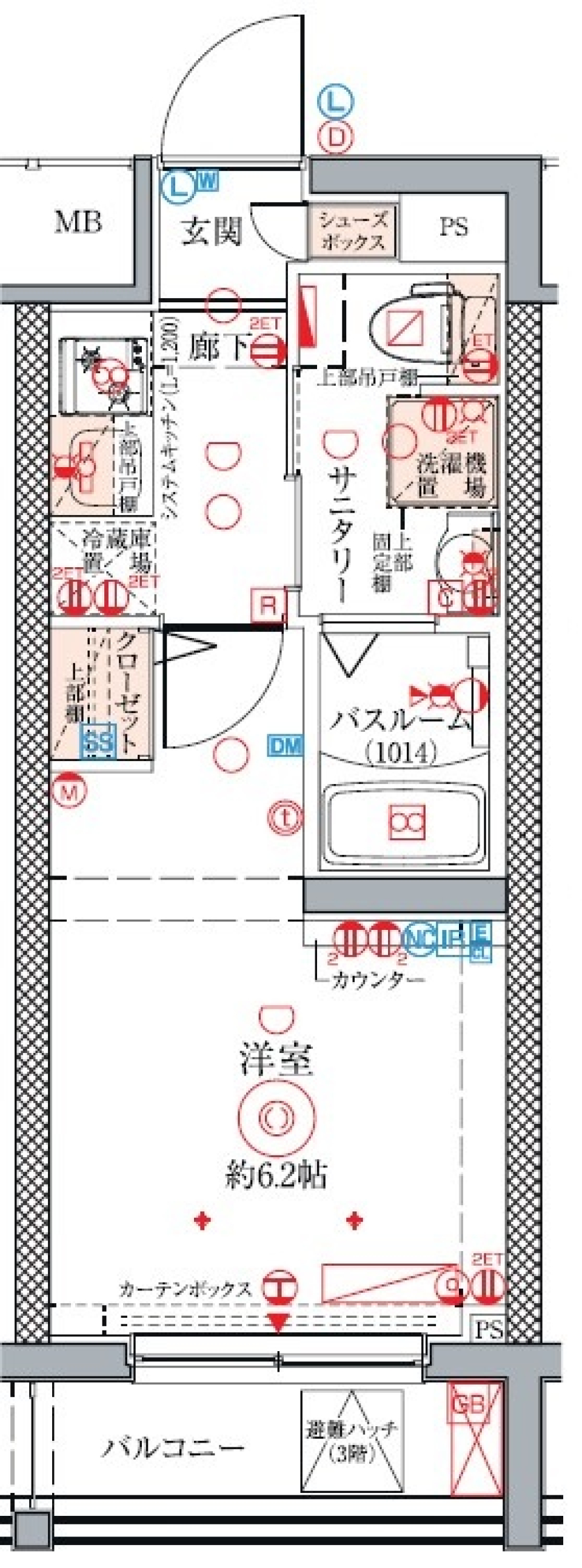 クレヴィスタ方南町Ⅱ　204号室の間取り図