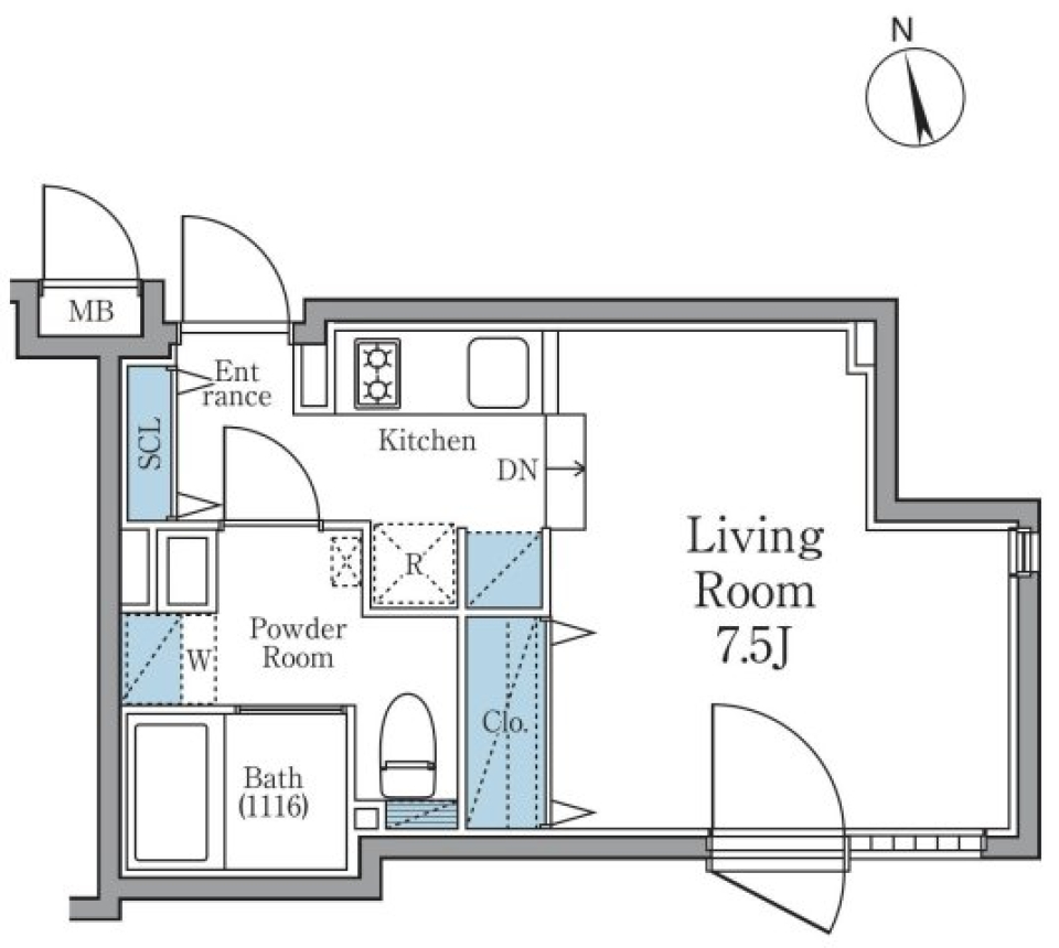 Green view 笹塚　101号室の間取り図
