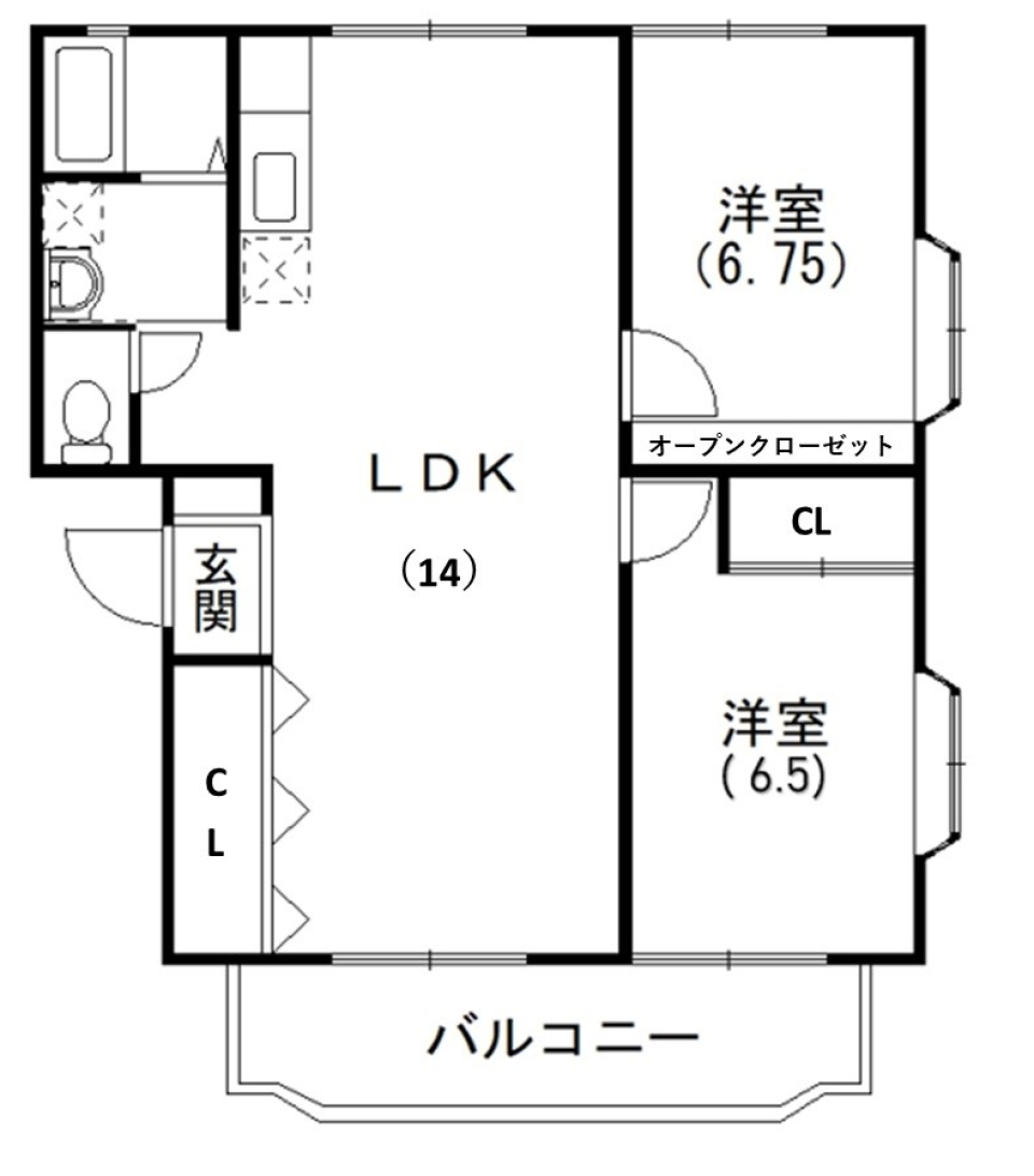 廊下がないお部屋？！？！の間取り図