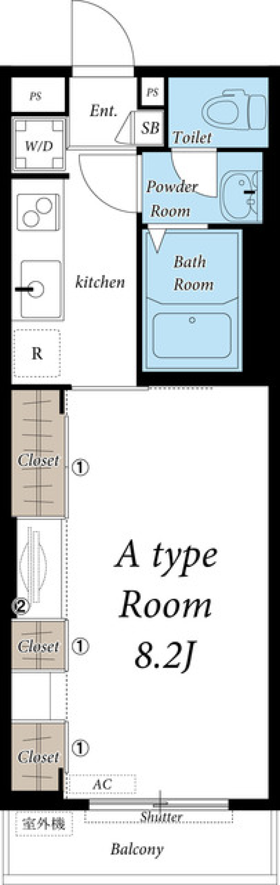 リブリ・西平山　103号室の間取り図