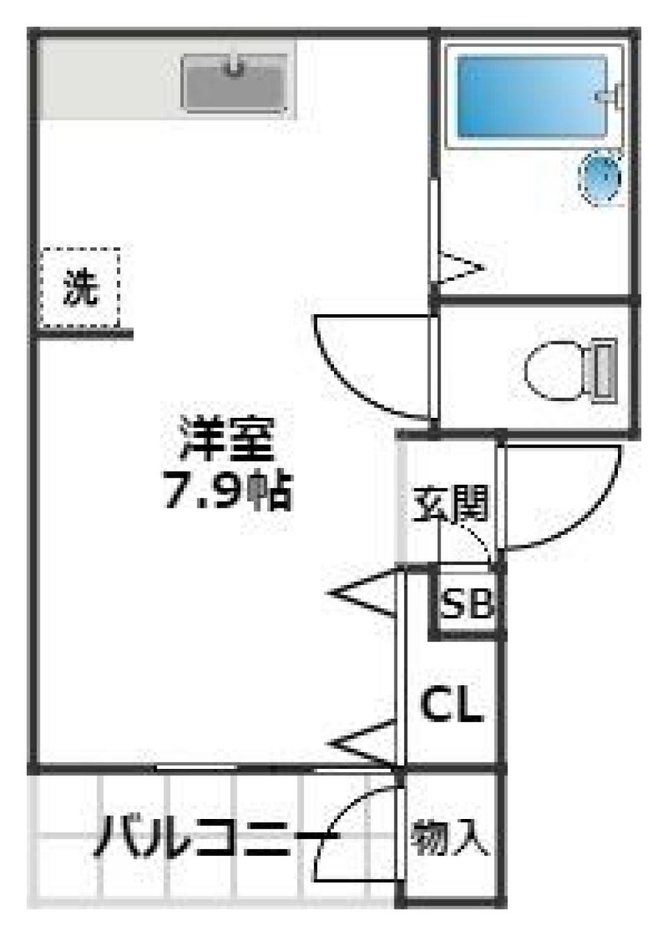アティアスハイム　203号室の間取り図