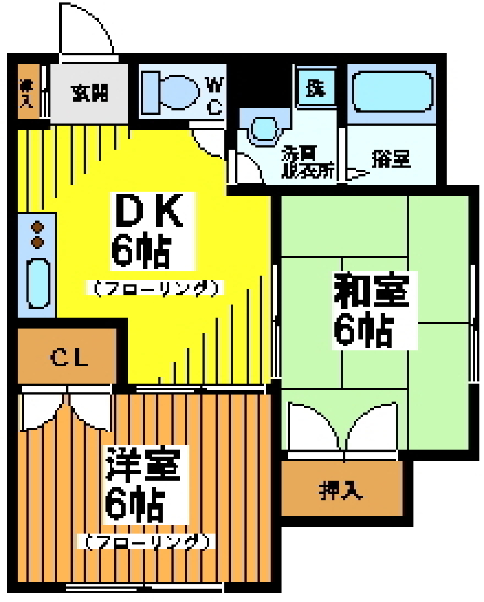 シティコート　105号室の間取り図