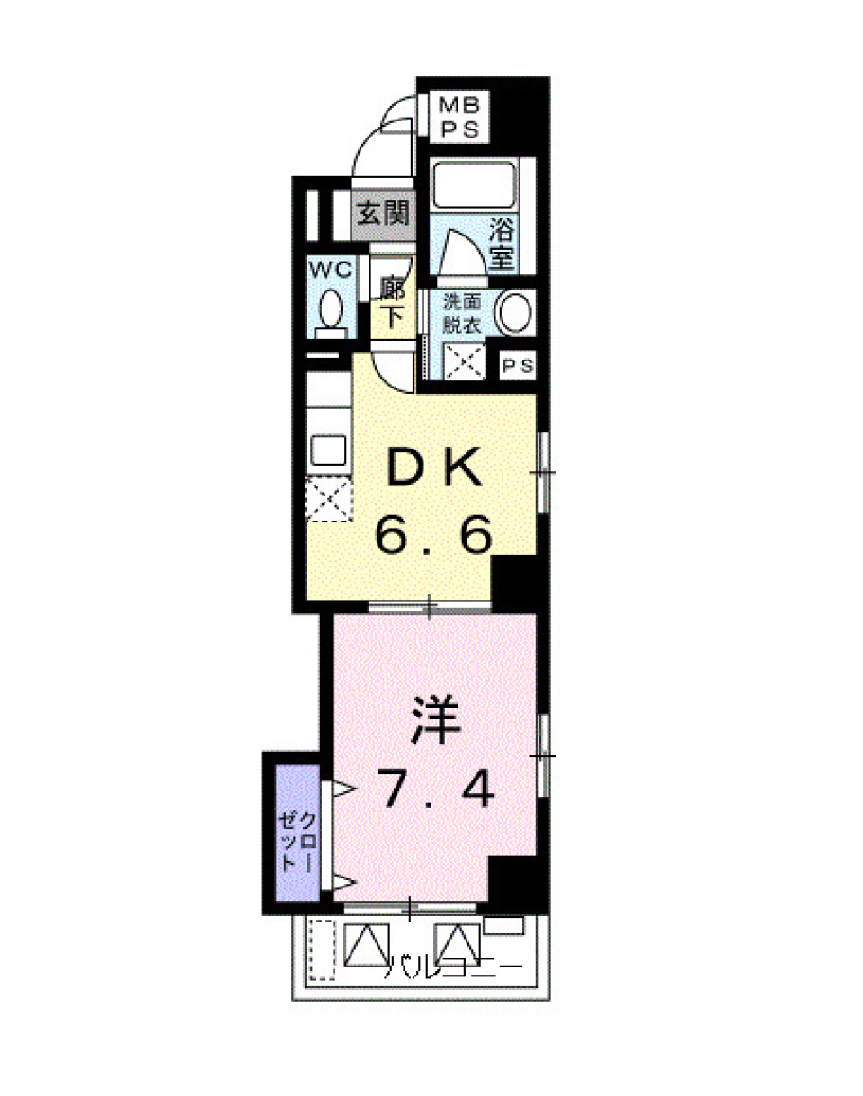 ボヌール・ゾー　201号室の間取り図