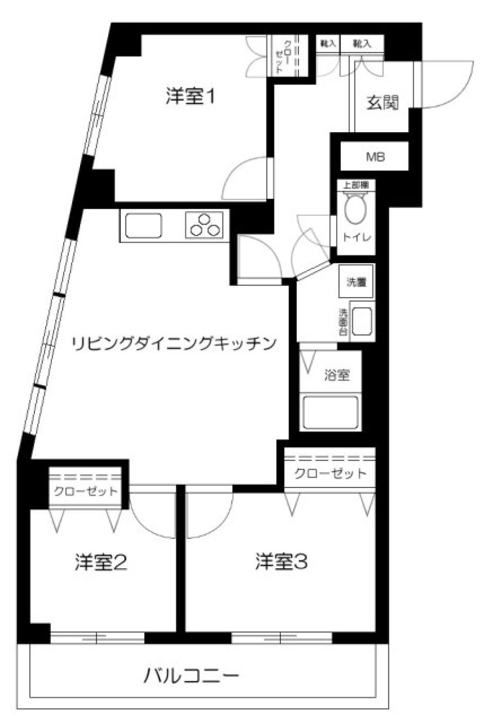 西ケ丘サニーハイツ　501号室の間取り図