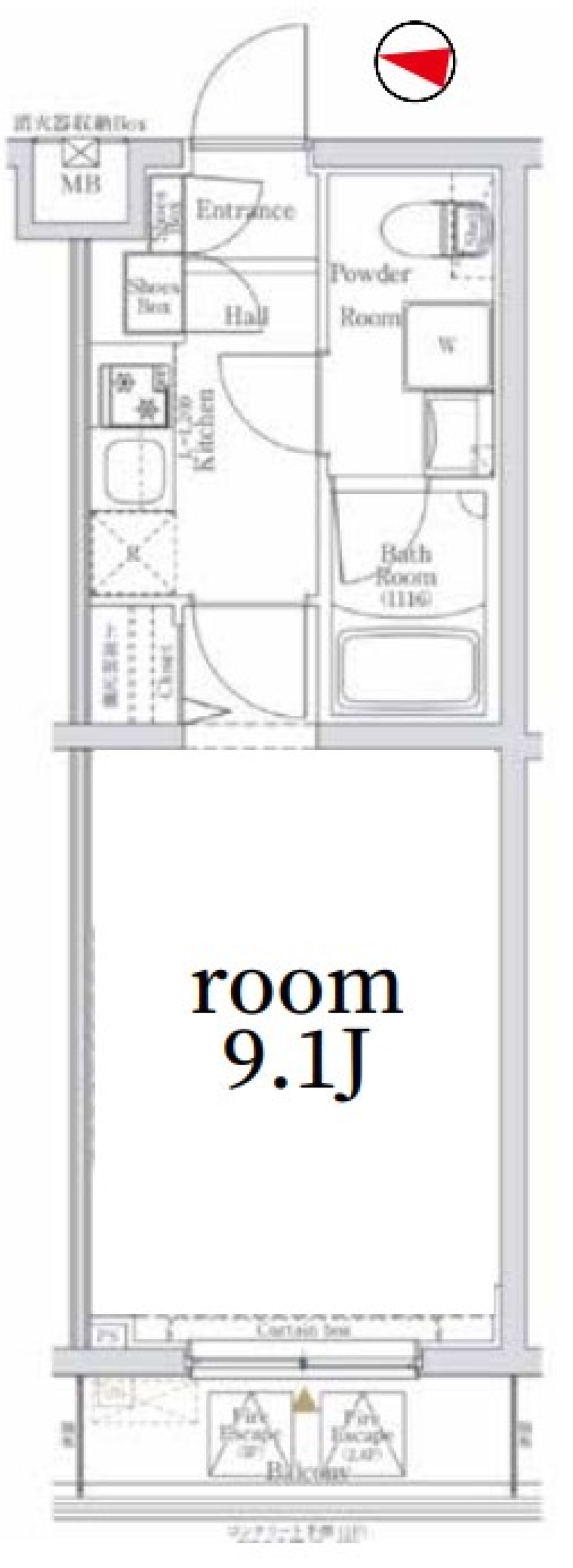 Log池上／ログ池上　405号室［ペット可］の間取り図