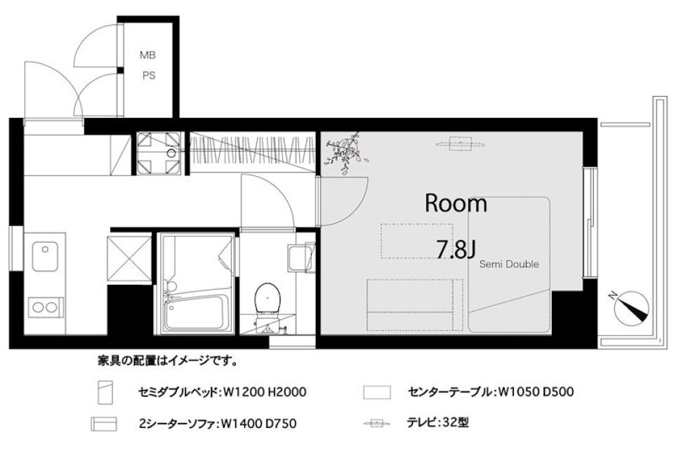 マニッシュさを纏っての間取り図
