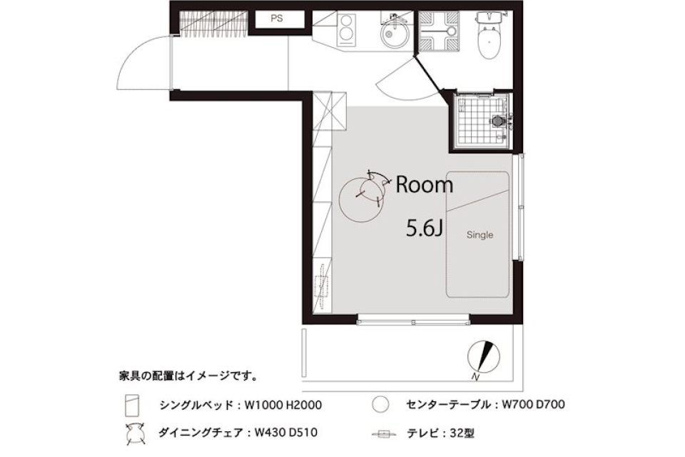 ラフさを堪能するの間取り図