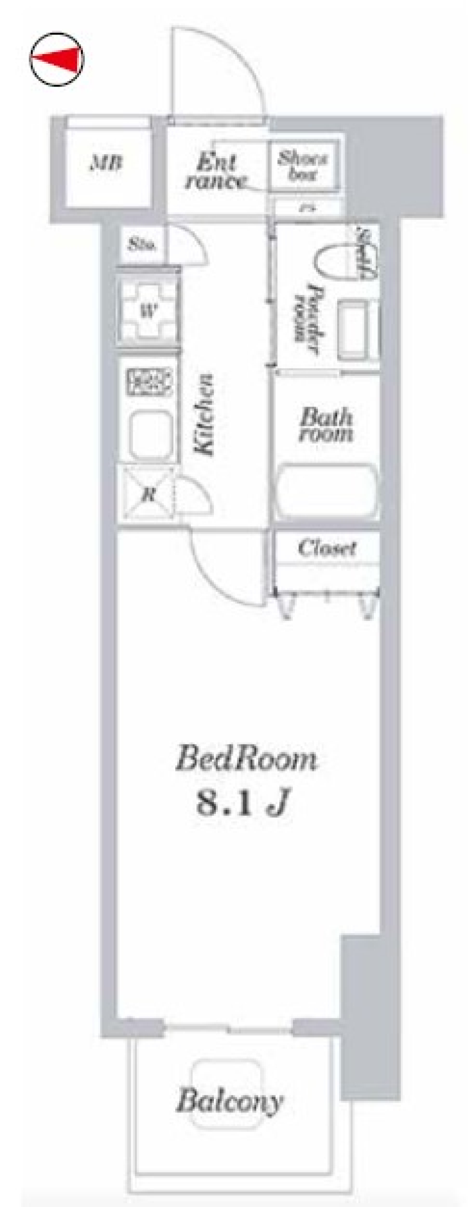 ライトハウス大塚　1304号室［ペット可］の間取り図