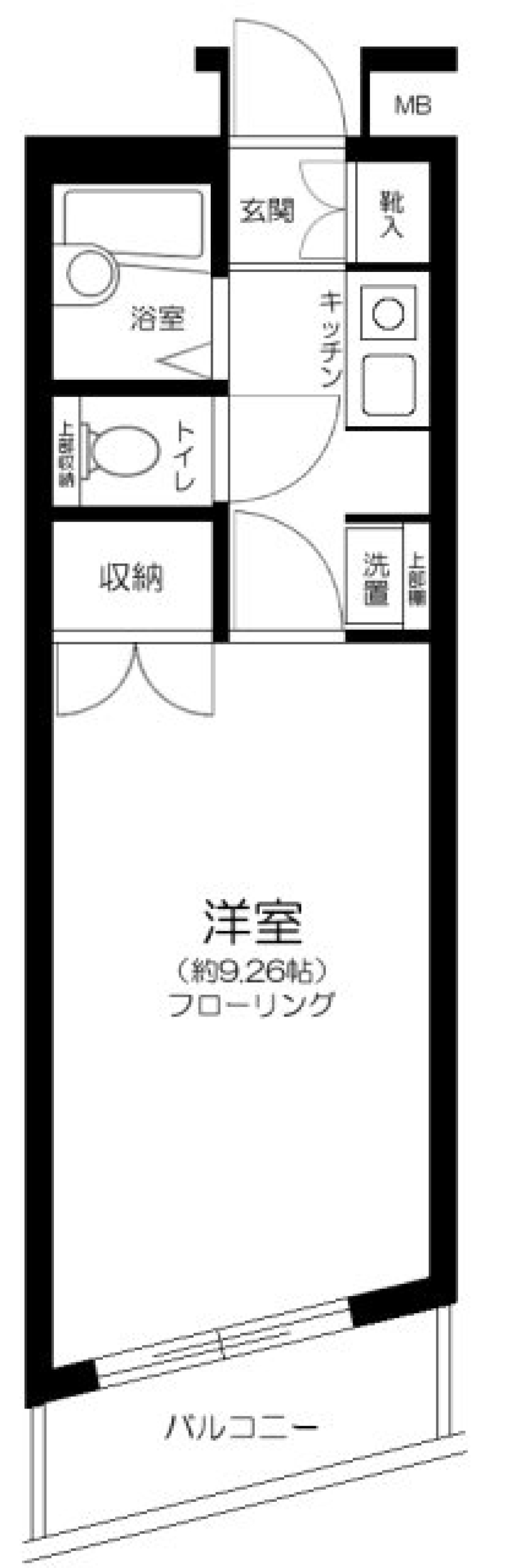 ジェイパークステーション田町　303号室の間取り図