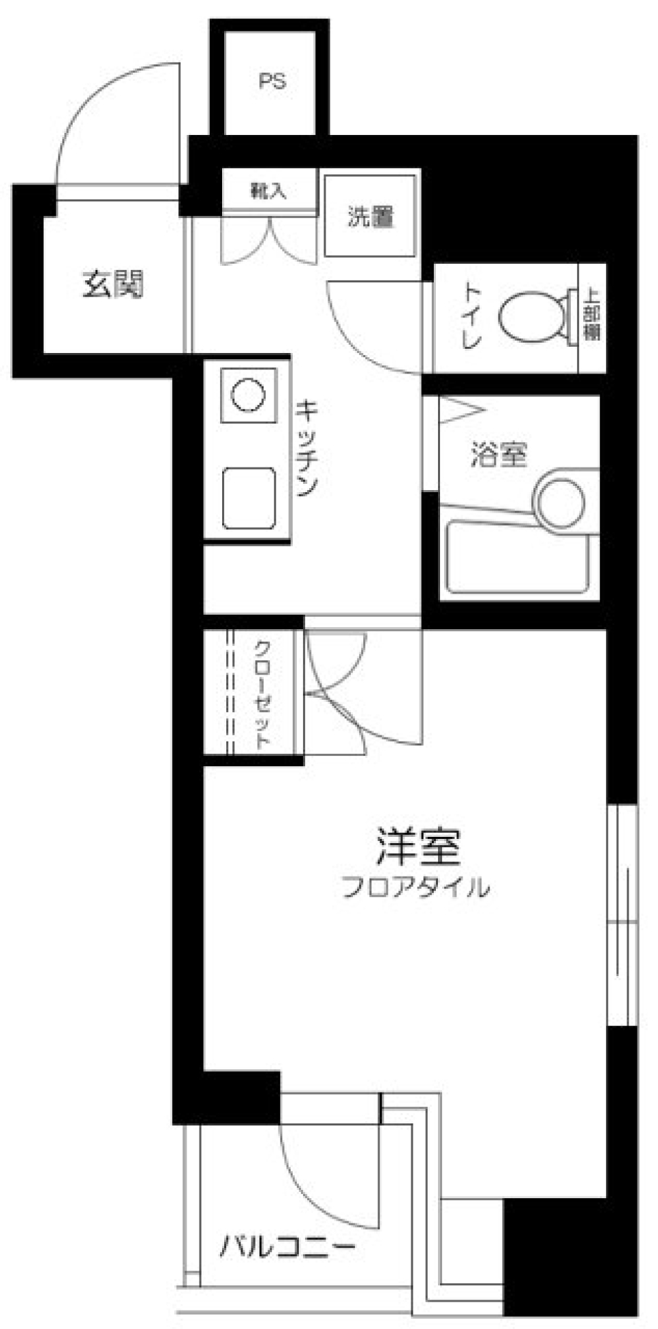 スカイコート池袋東口　801号室の間取り図