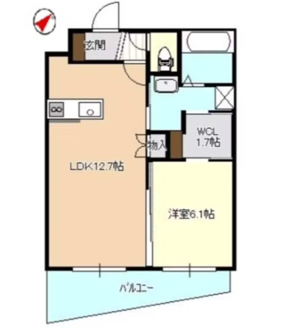 風と人が通るおへやの間取り図